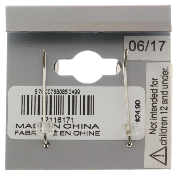 CZ Snake Dangle-Earrings Silver & Multicolor NWT - Picture 3 of 4